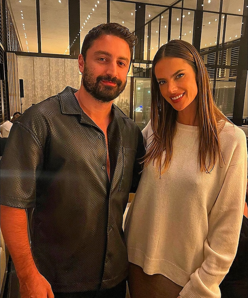 Oliver Muller with victoria secret model Alessandra Ambrosio