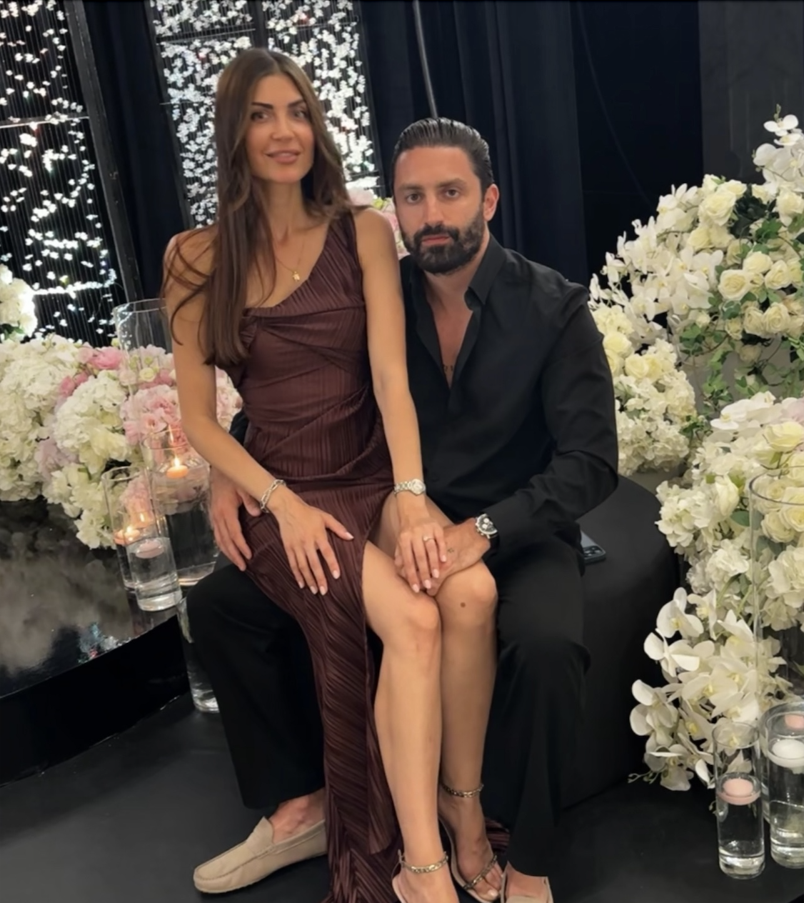 Oliver Muller CEO CREID wife Mathilde on lap